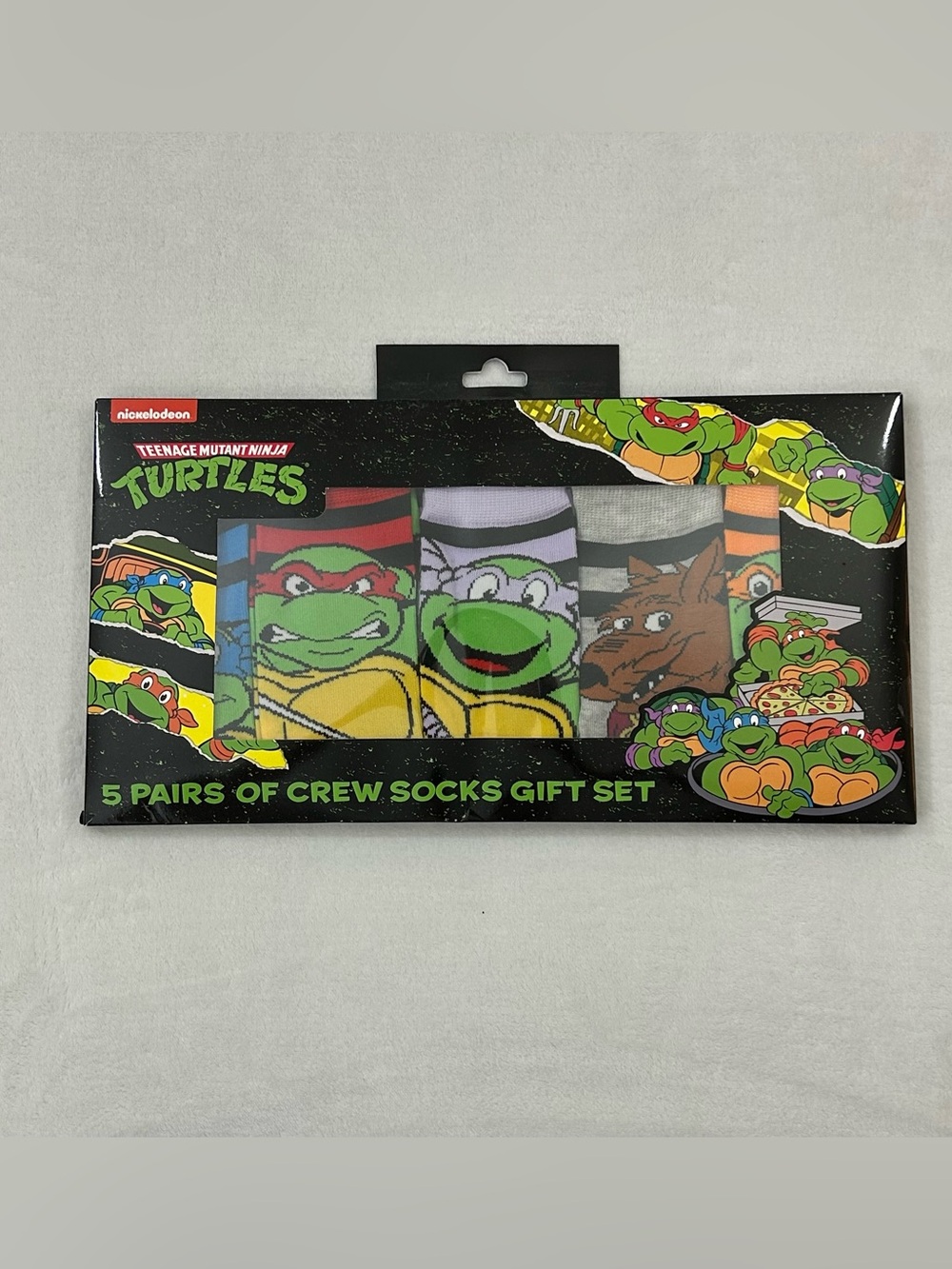 Teenage Mutant Ninja Turtles TMNT 5 Pairs of Crew Socks Gift Set Men's Size 6-12